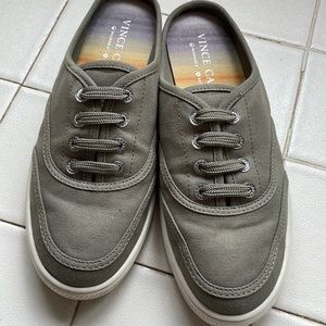 Vince Camuto canvas mules
